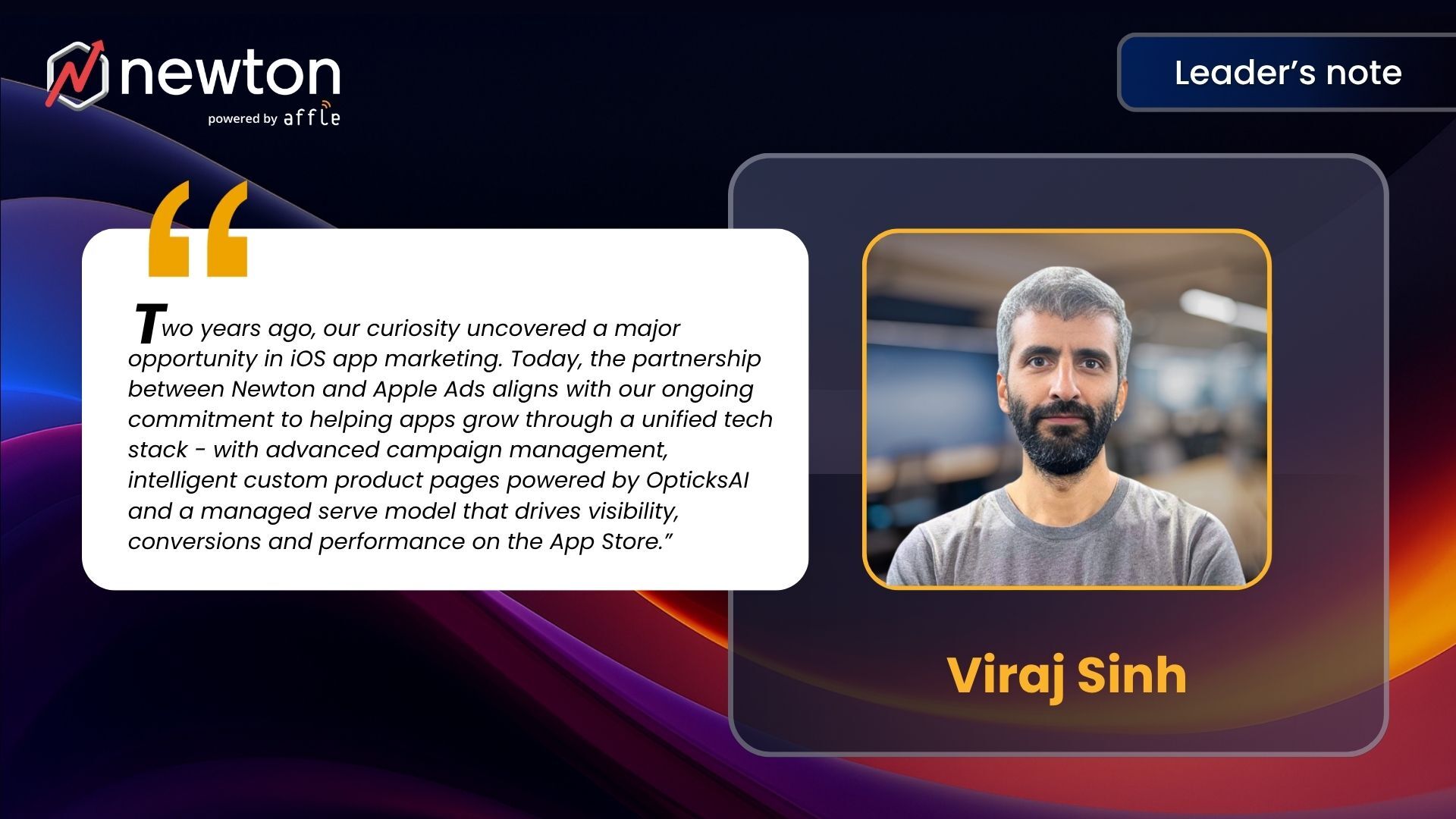 Newton is now Apple Ads Partner